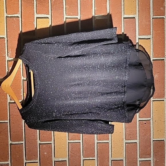 Verve Ami Black Sparkly Sweater, Size S - Picture 1 of 6